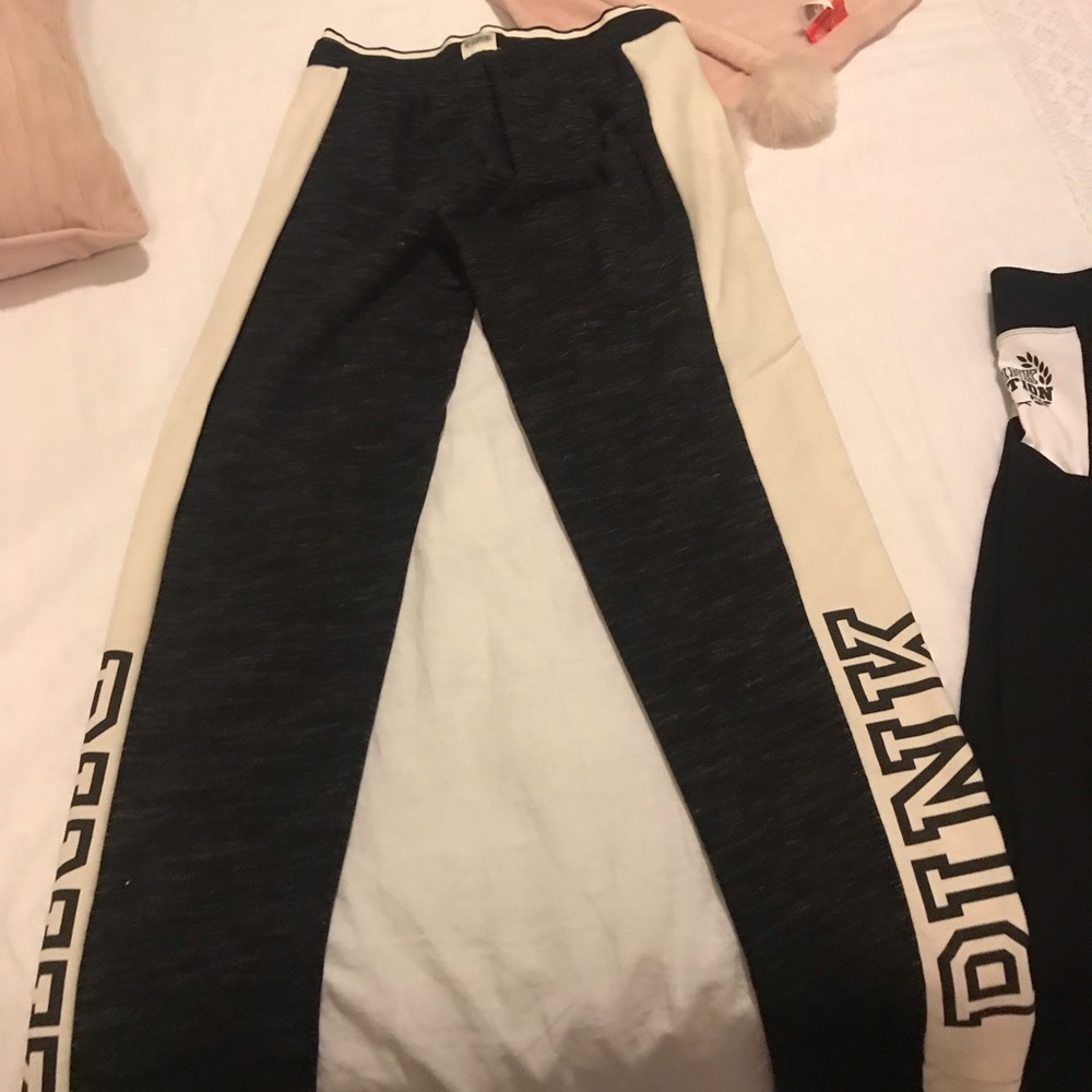 Straight cut pink track pants